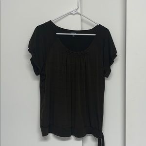 Apt 9 Brown top with tie accent